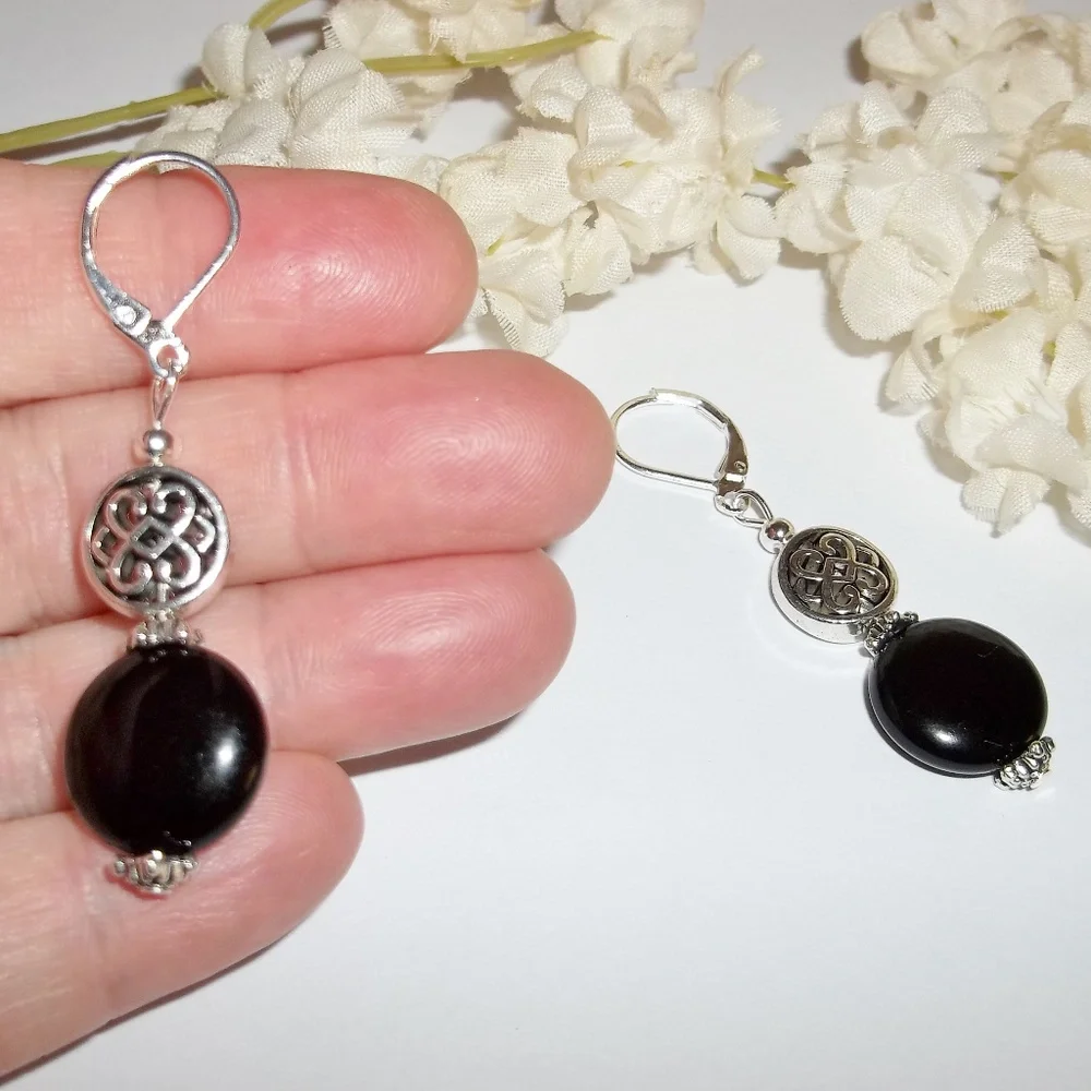 Earrings, Black and Silver Earring Set Celtic Knot NWT Earring Earring Set A059_5